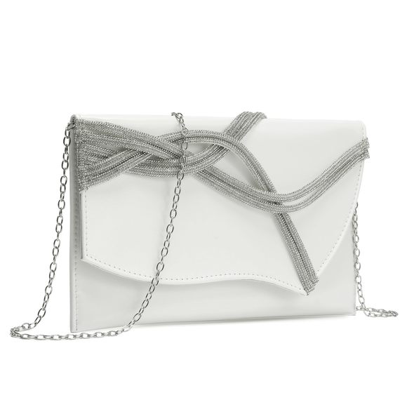 Envelope Clutch Handbag Medium Leather Foldover Clutch Purse Elegant ^_^ - Picture 1 of 6